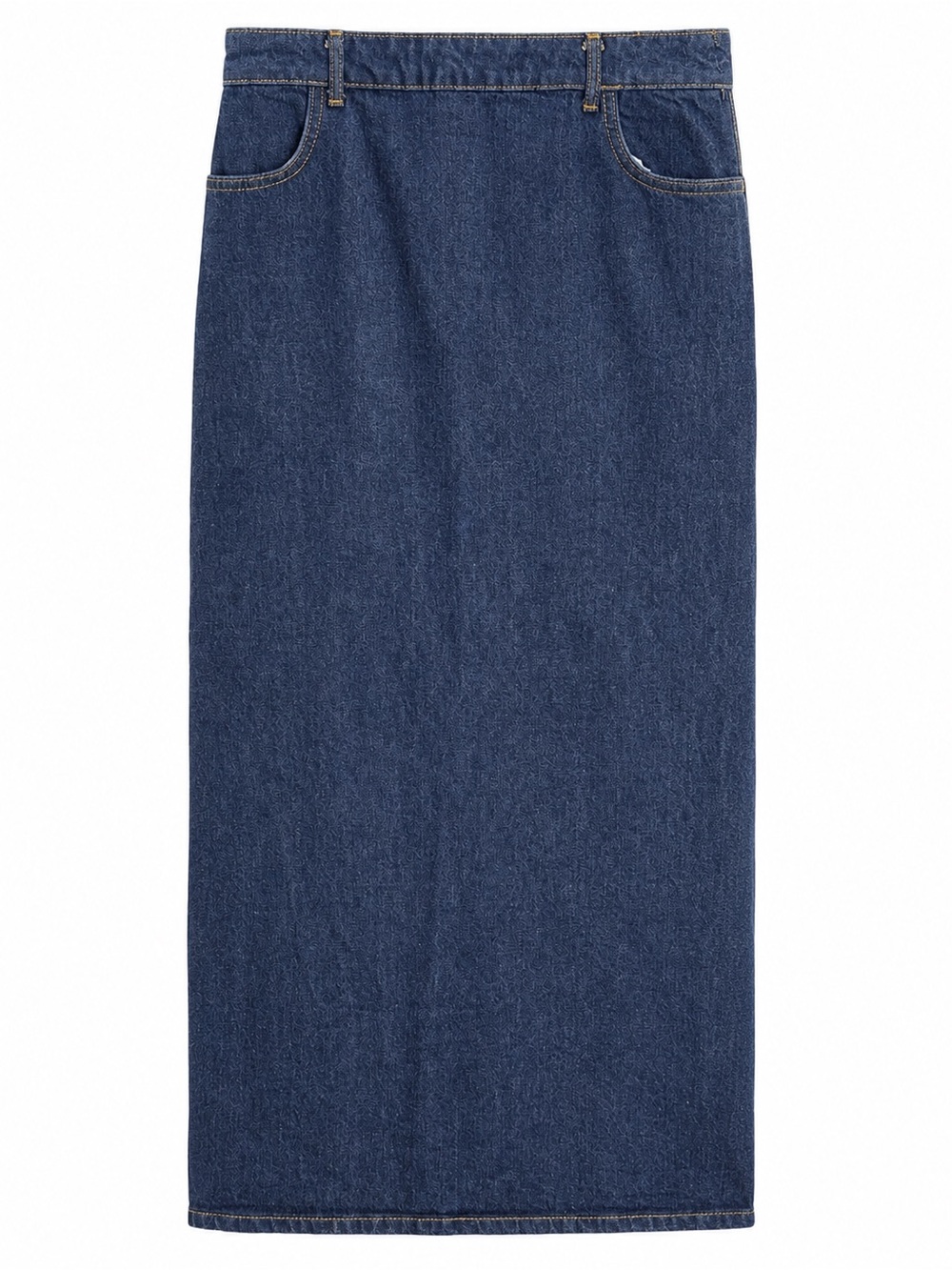 Zara Blue Denim Maxi Skirt High Rise Straight Column Long Jean Skirt. Size S